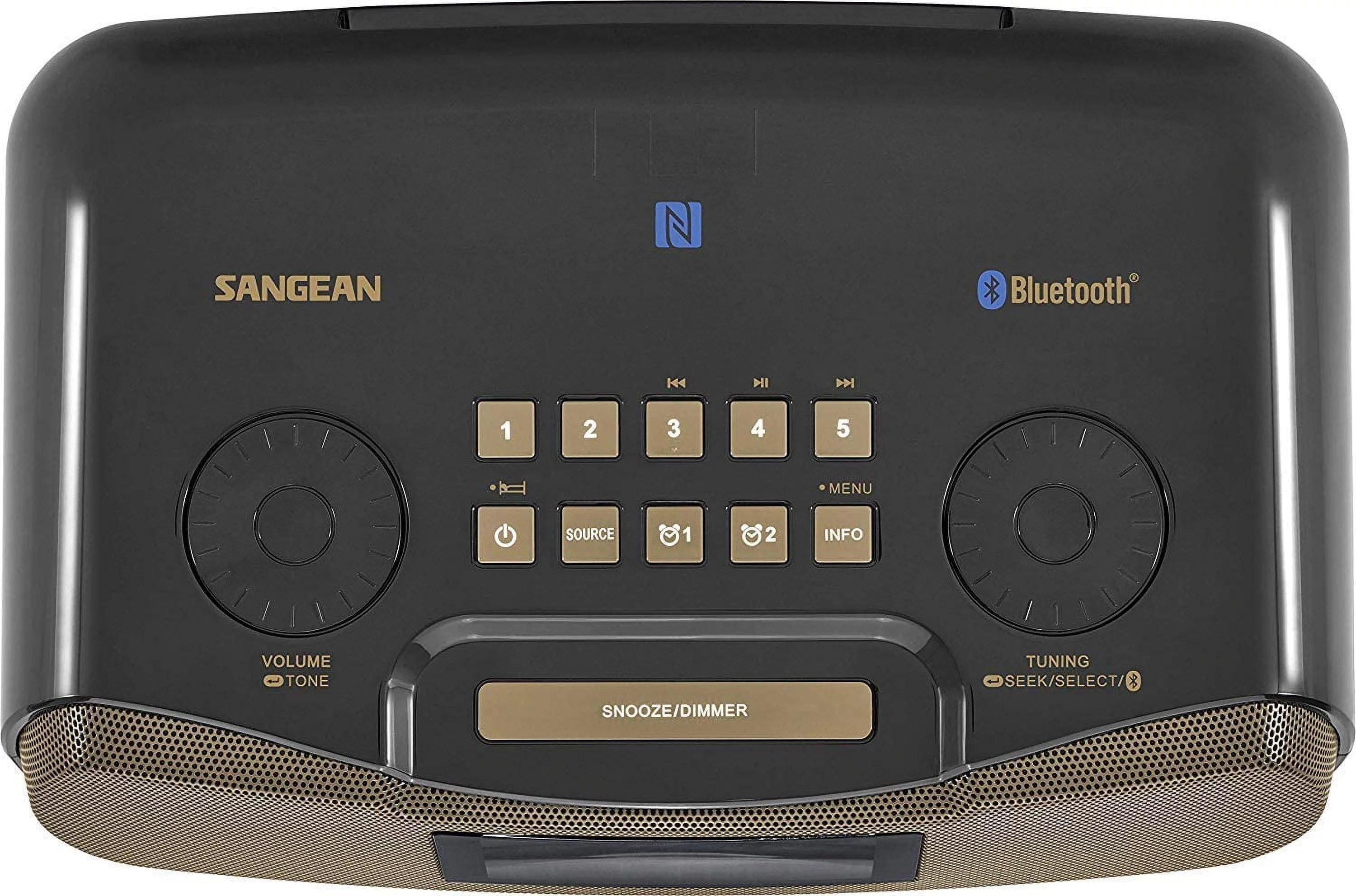 Sangean RCR-20 Digital AM/FM-RDS/Bluetooth Clock Radio with USB Charger
