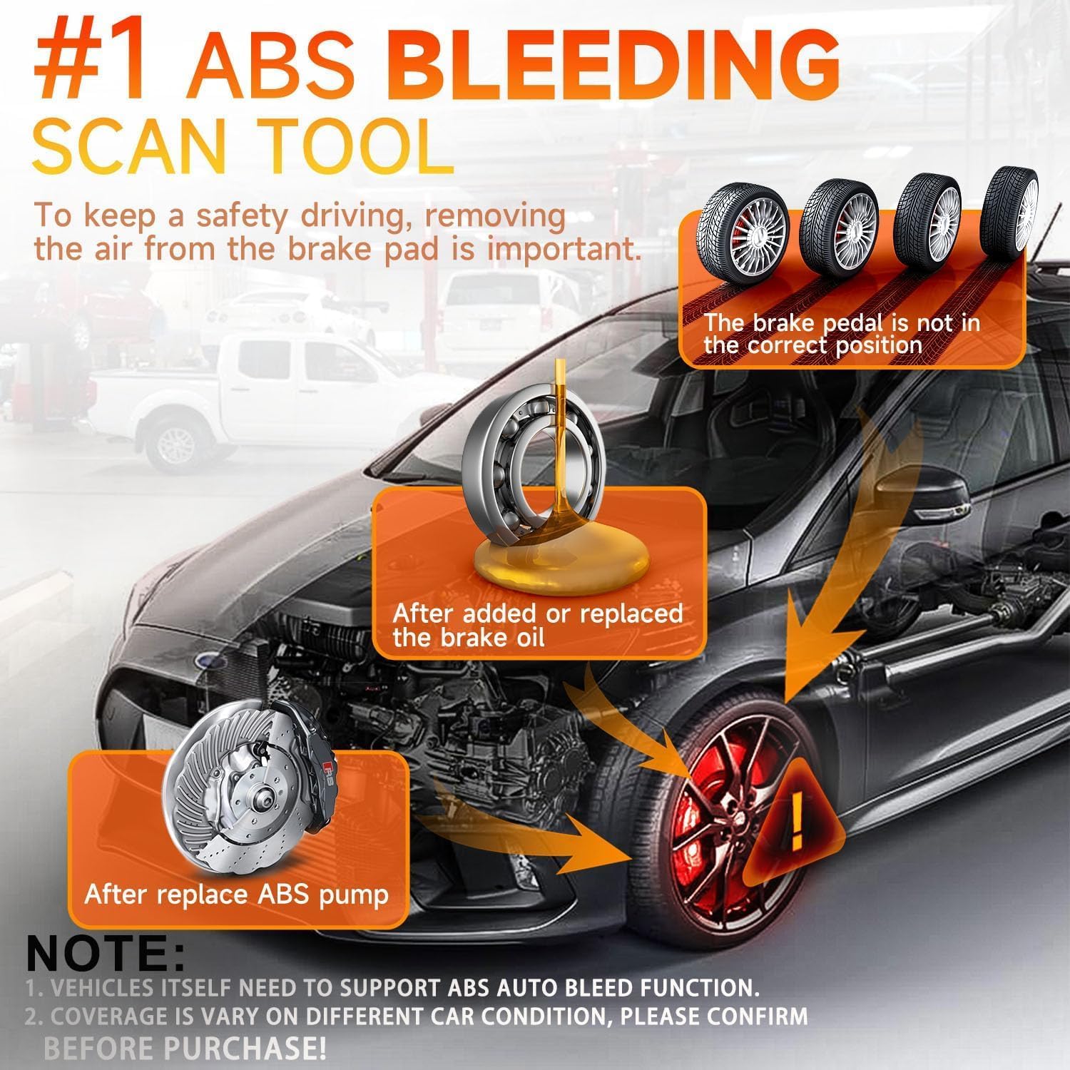 FOXWELL NT630 Plus OBD2 Scanner with ABS and SRS, 2024 ABS Scan Tool Bleeding Brake SRS Scanner Car Code Reader Diagnostic Tool Bidirectional Scanner with Airbag Light Reset SAS Oil Light