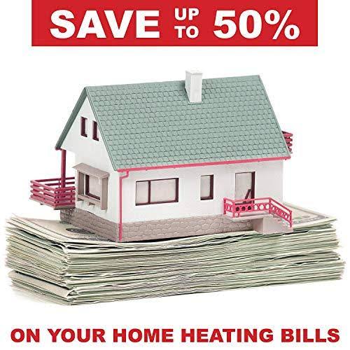 EconoHome Wall Mount Space Heater Panel - with Thermostat - 600 Watt Convection Heater - Ideal for 200 Sq ft Room - 120V Electri