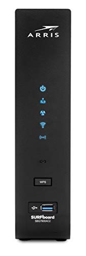 ARRIS SURFboard SBG7600AC2 DOCSIS 3.0 Cable Modem & AC2350 Wi-Fi Router , Approved for Comcast Xfinity, Cox, Charter Spectrum & more , Four 1 Gbps Ports , 800 Mbps Max Internet Speeds
