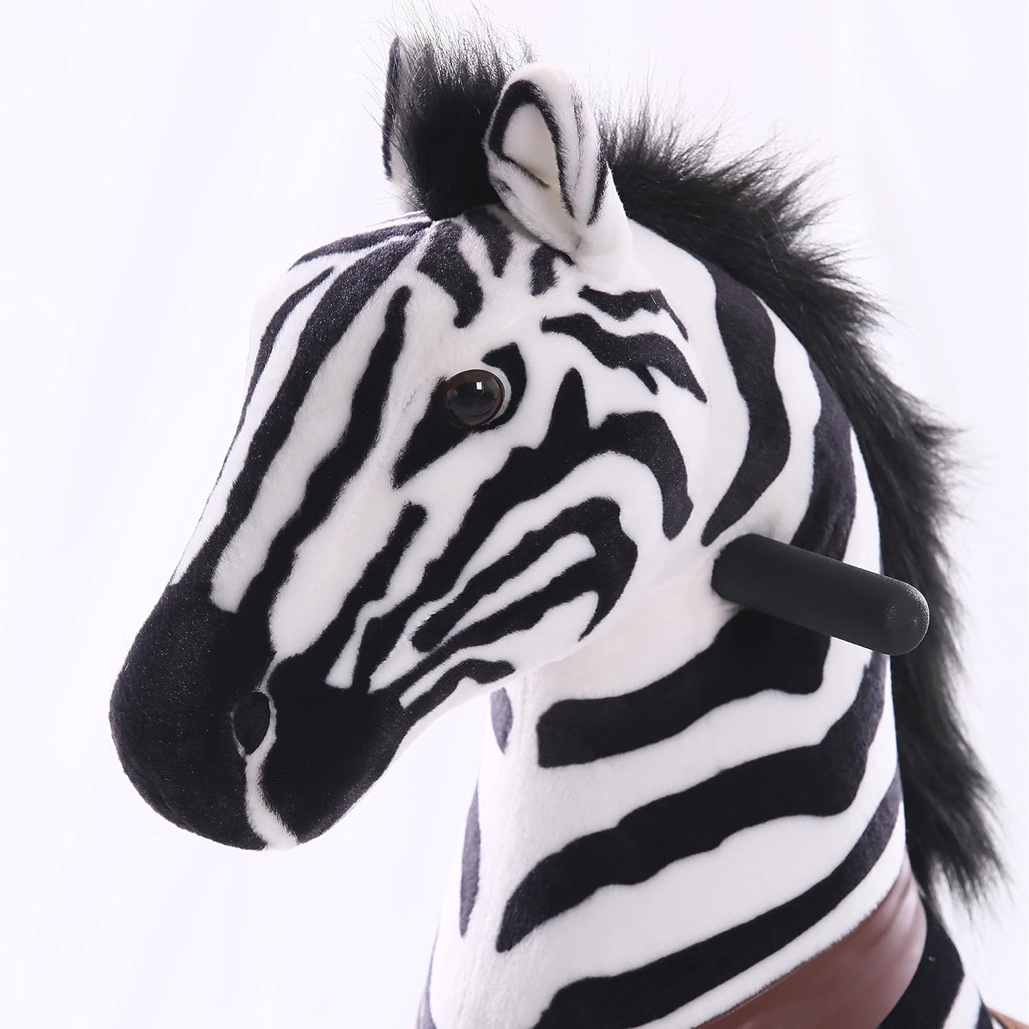 Gidygo Kids Ride on Zebra Riding Horse Toy Pony Rider Mechanical Walking Action Plush Animal Riding Toy for Children for 5-12 Years Old