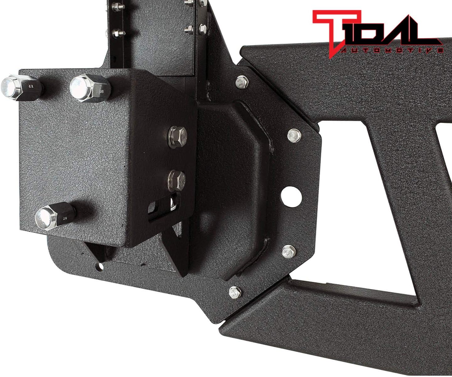Tidal Fit for 2007-2018 Wrangler JK Tire Carrier with Third Brake Light Bracket.