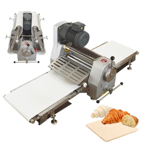 INTBUYING TableTop Dough Sheeter Machine Commercial Reversible Sheeter Croissant Fondant Dough Rollar Press Sheeter for Pie Crust Crisp Cookie Bakery/Home Bread Dough Equipment 550W 110V