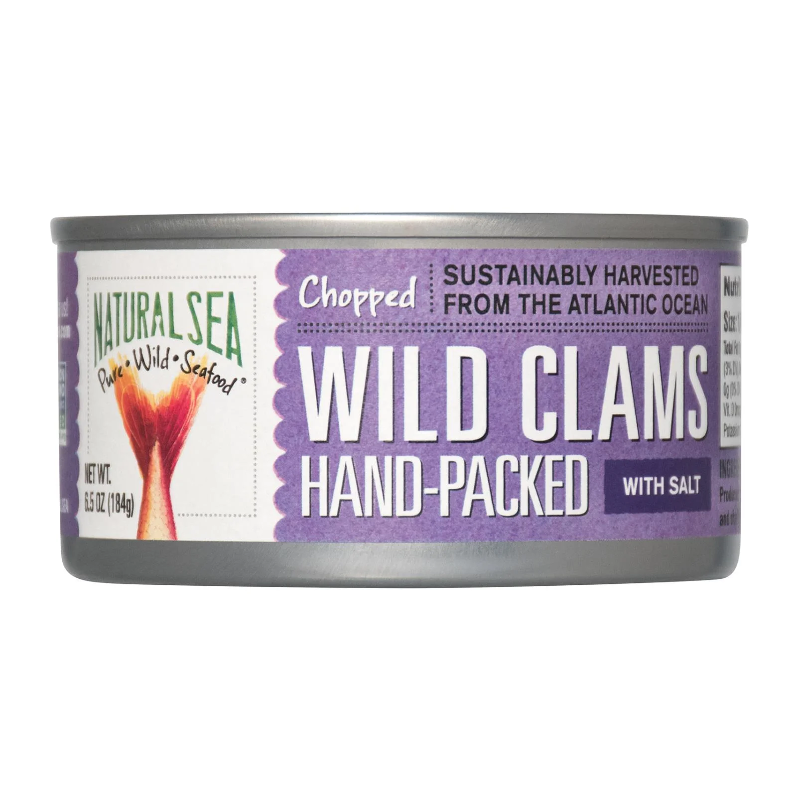 Natural Sea Wild Atlantic Surf Clams, Chopped - Case of 12 - 6.5 OZ
