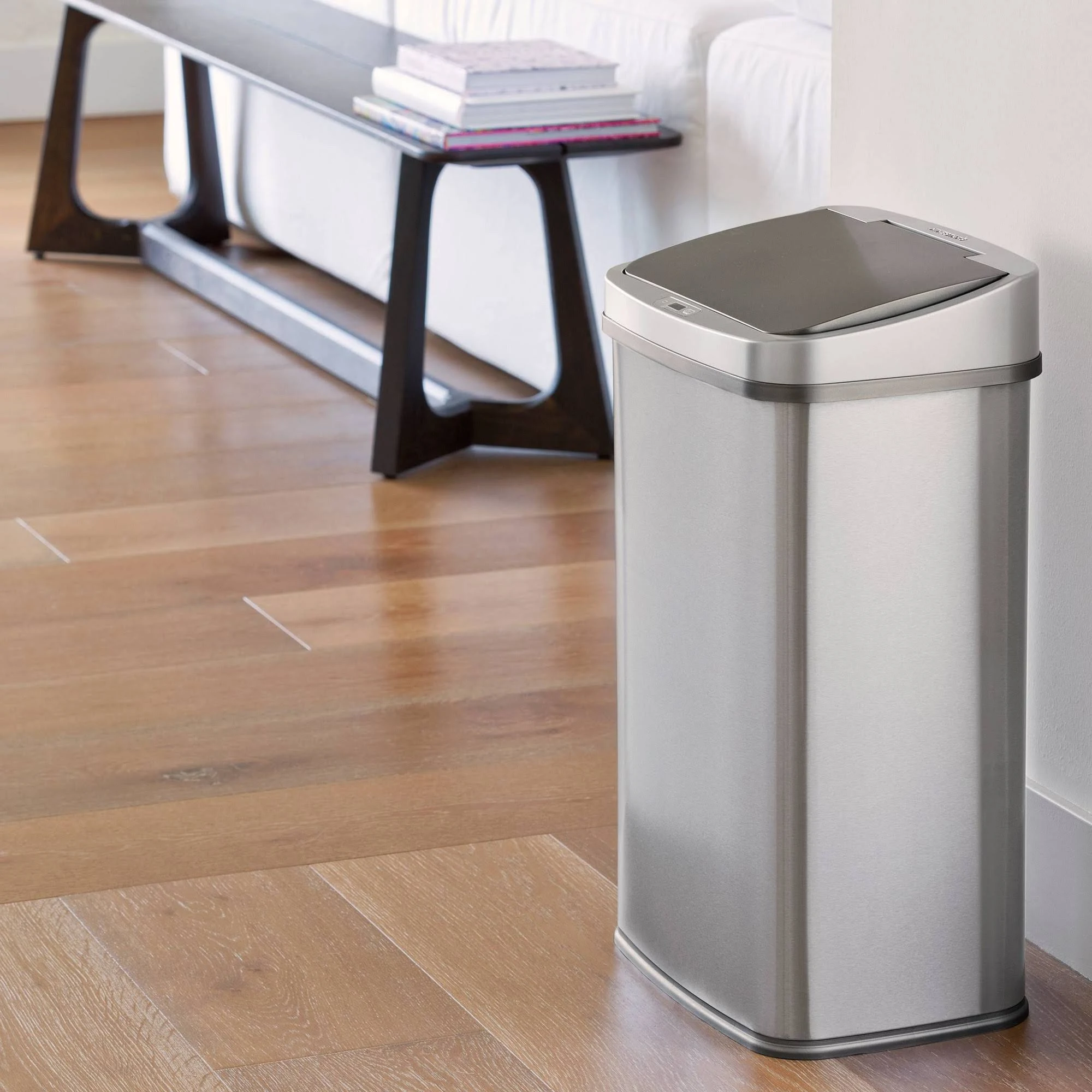 Nine Stars 13.2 Gallon Stainless Steel Motion Sensor Trash Can