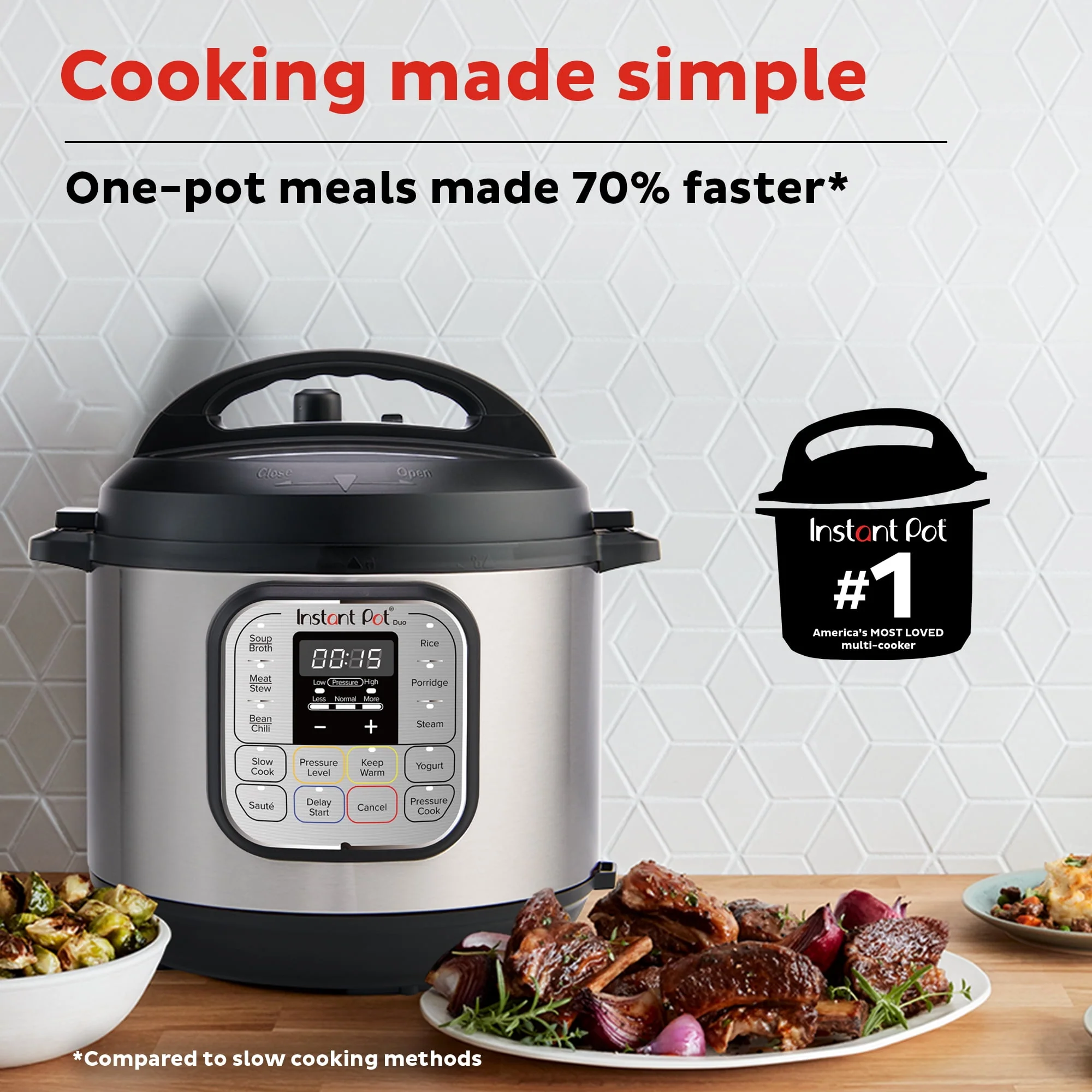 Instant Pot Duo Mini 3-Quart, Electric Pressure Cooker, 7-in-1 Yogurt Maker, Food Steamer, Slow Cooker, Rice Cooker & More