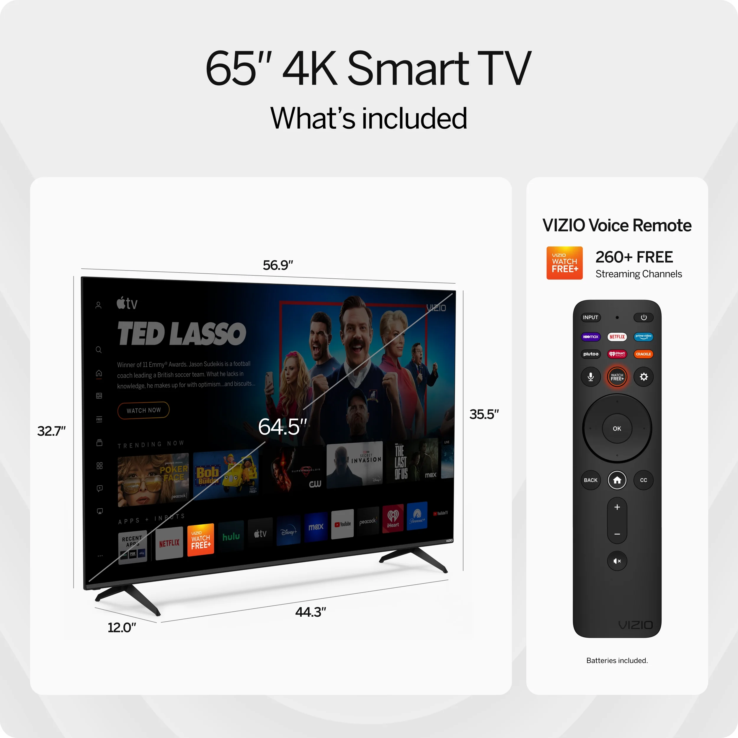 VIZIO 65" Class V-Series 4K LED HDR Smart TV 2023 V655M-K03