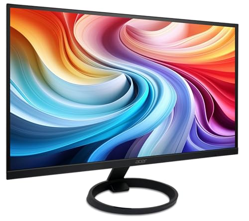 Acer 23.8” Full HD 1920 x 1080 IPS Zero Frame Home Office Computer Monitor - 178° Wide View Angle - 16.7M - NTSC 72% Color Gamut - Low Blue Light - Tilt Compatible - VGA HDMI DVI R240HY bidx