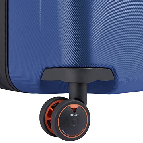 DELSEY Paris Cactus Hardside Luggage with Spinner Wheels, White/Blue, Carry-On 19 Inch