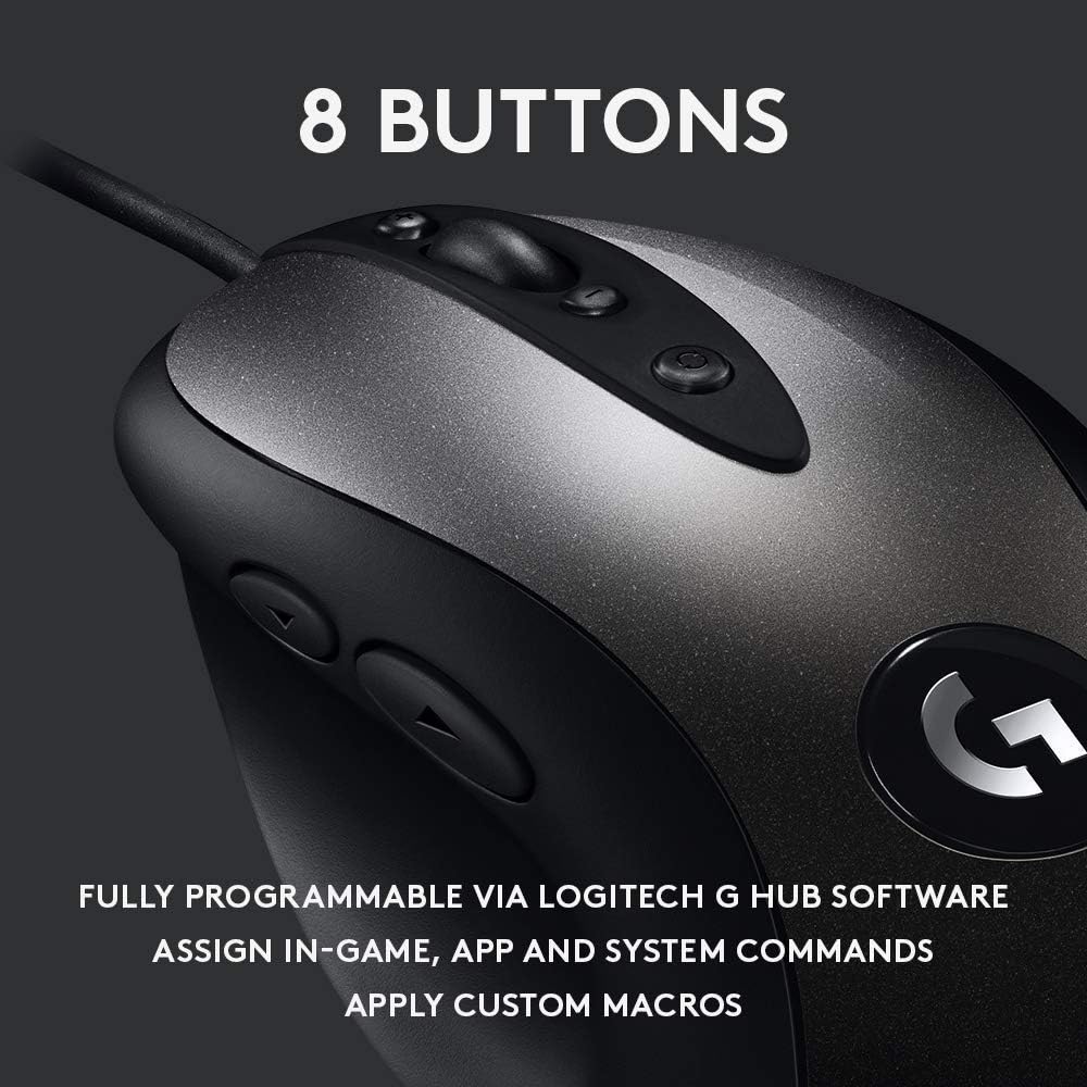 Logitech MX518 Gaming-Grade Optical Mouse PC Mouse, PC/Mac, 2 Ways (Renewed)