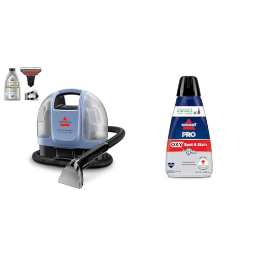 BISSELL Little Green Mini Cordless Portable Carpet and Upholstery Deep Cleaner, Car/Auto Detailer, with HydroRinse Self-Cleaning Tool and 4" Tough Stain Tool, 4015