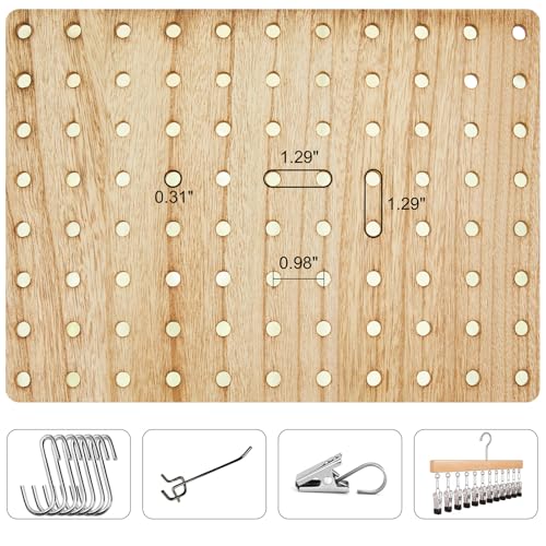 Peg Board Display Stand, 66.9inch Room Divider Freestanding Folding Pegboard Privacy Screens for Jewelry Craft Shows - 4 Panles (White)