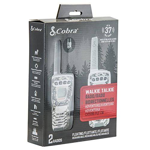 Cobra CXT1095FLT-CW Floating Walkie Two Way Radio, Camo White (Pair)