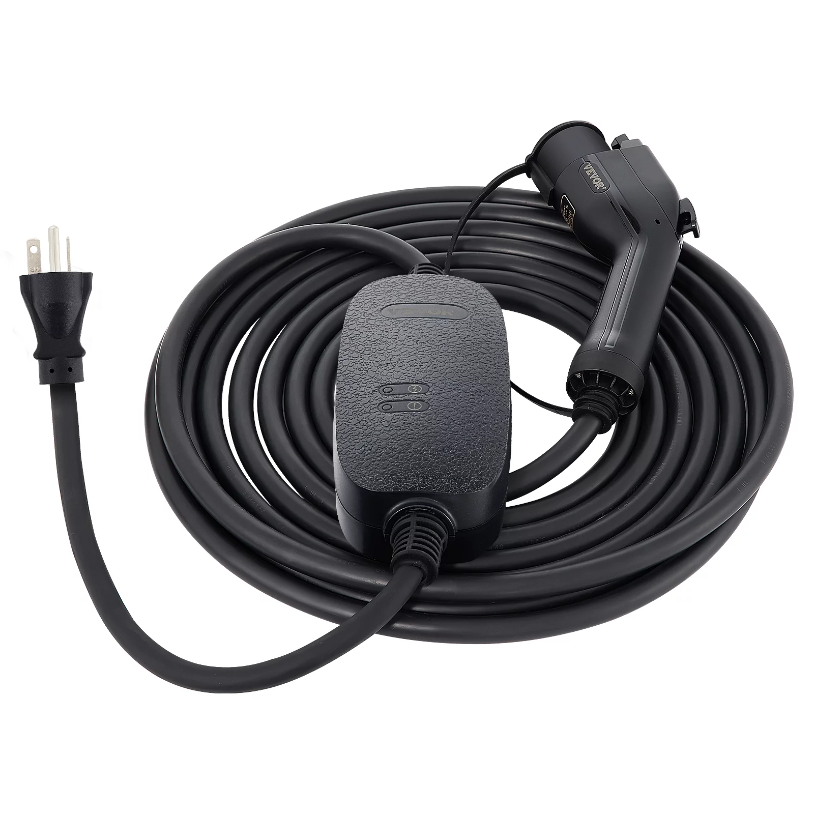 VEVOR Level 2 EV Charger, 16 Amp 110V-240V 3.84 kW, Portable Electric Vehicle Charger with 25 ft Charging Cable NEMA 6-20 Plug, SAE J1772 Standard Plug-in Home EV Charging Station for Electric Cars