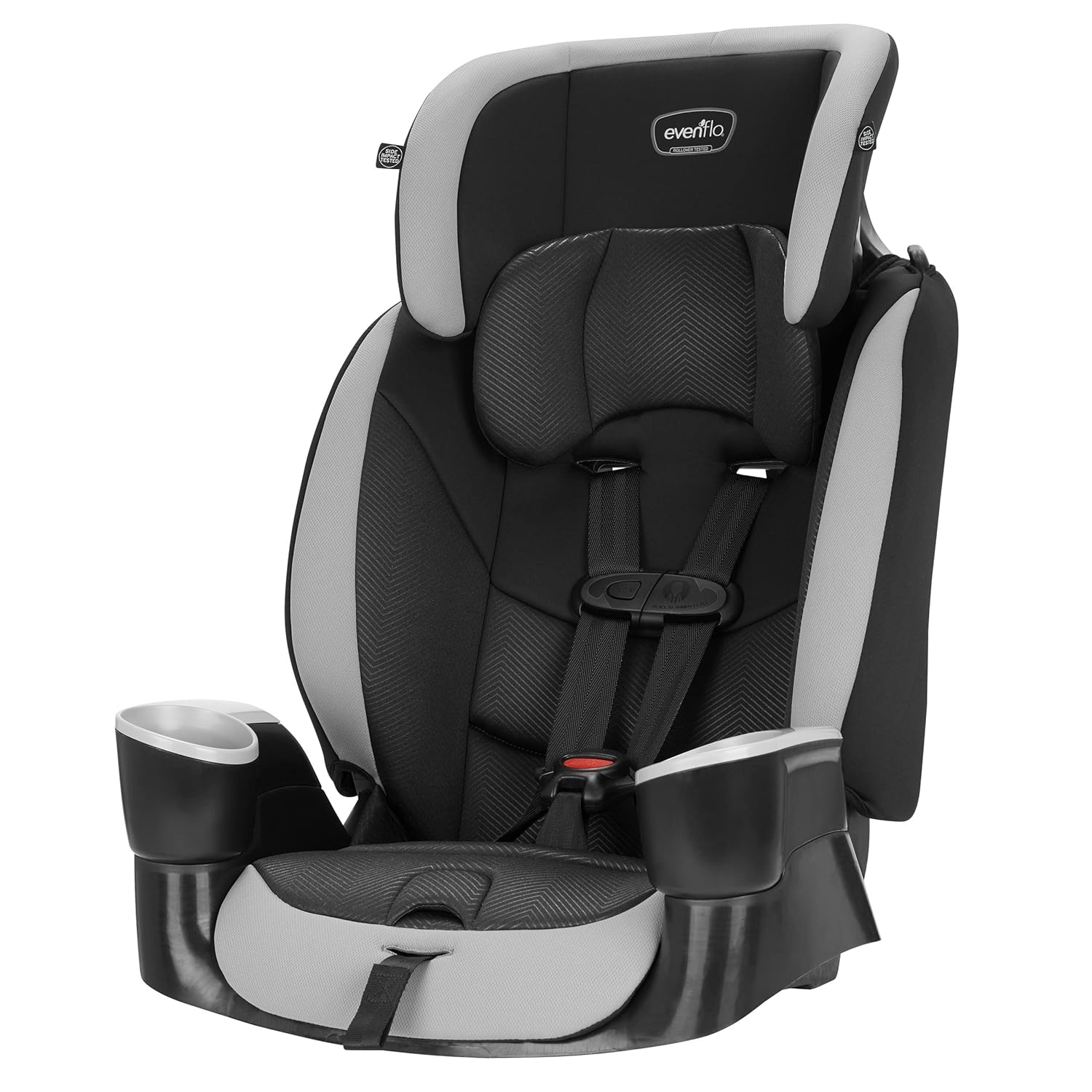 Evenflo Maestro Sport Harness Highback Booster Car Seat, 22 to 110 Lbs., Granite Gray, Polyester & Chase Harnessed Booster, Jameson