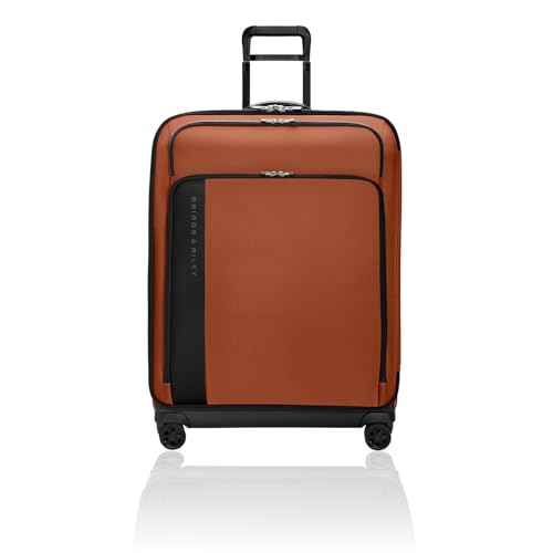 Briggs & Riley Domestic 22" Carry On Expandable Spinner - Luggage for Travel, Suitcases with Wheels, Softside Rolling Bag for Men & Women, Self-Repairing Zipper - ZDX Collection, Black