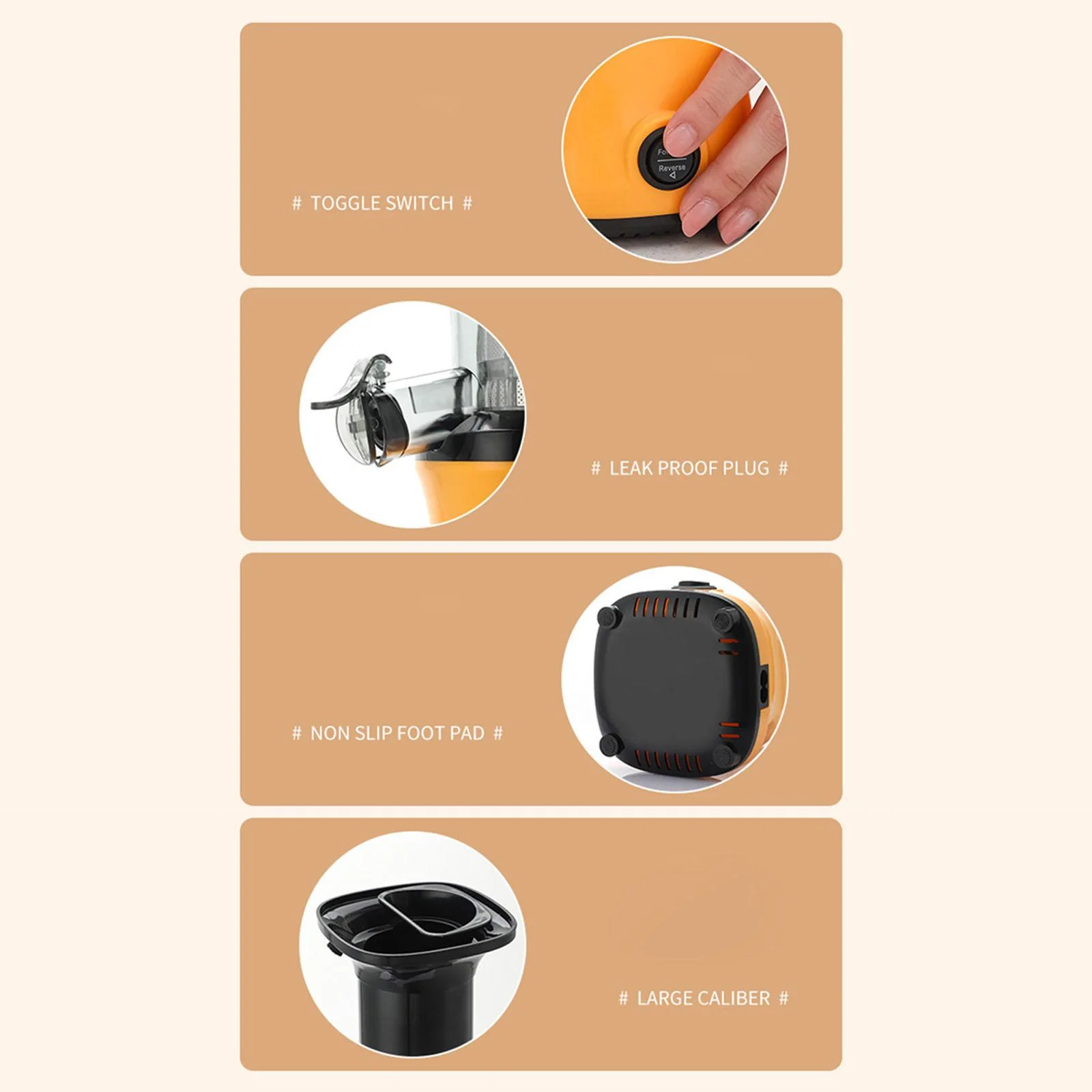 target_home Masticating Juicer 120W Motor Juicer Machine for Fruit and Vegetable Orange