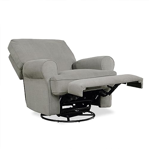 Baby Relax Kenzie Swivel Glider Recliner Chair, Nursery Furniture, Gray
