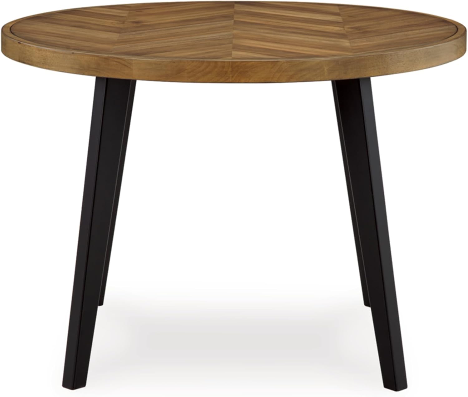 Signature Design by Ashley Blondon Dining Table and 4 Chairs, Set of 5, 42" W x 42" D x 30" H, Black & Light Brown