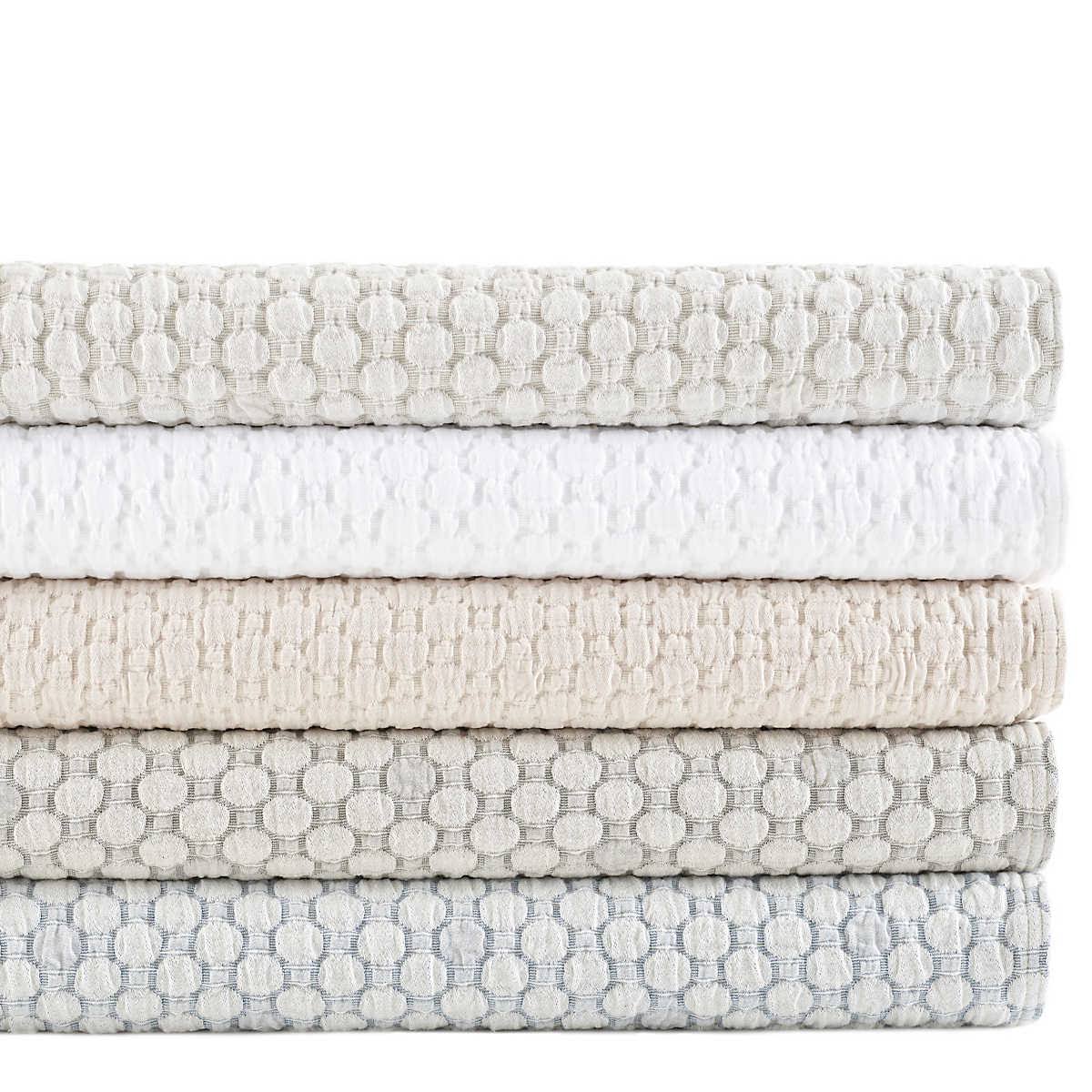 Pine Cone Hill Lodi Silver Matelasse Coverlet King