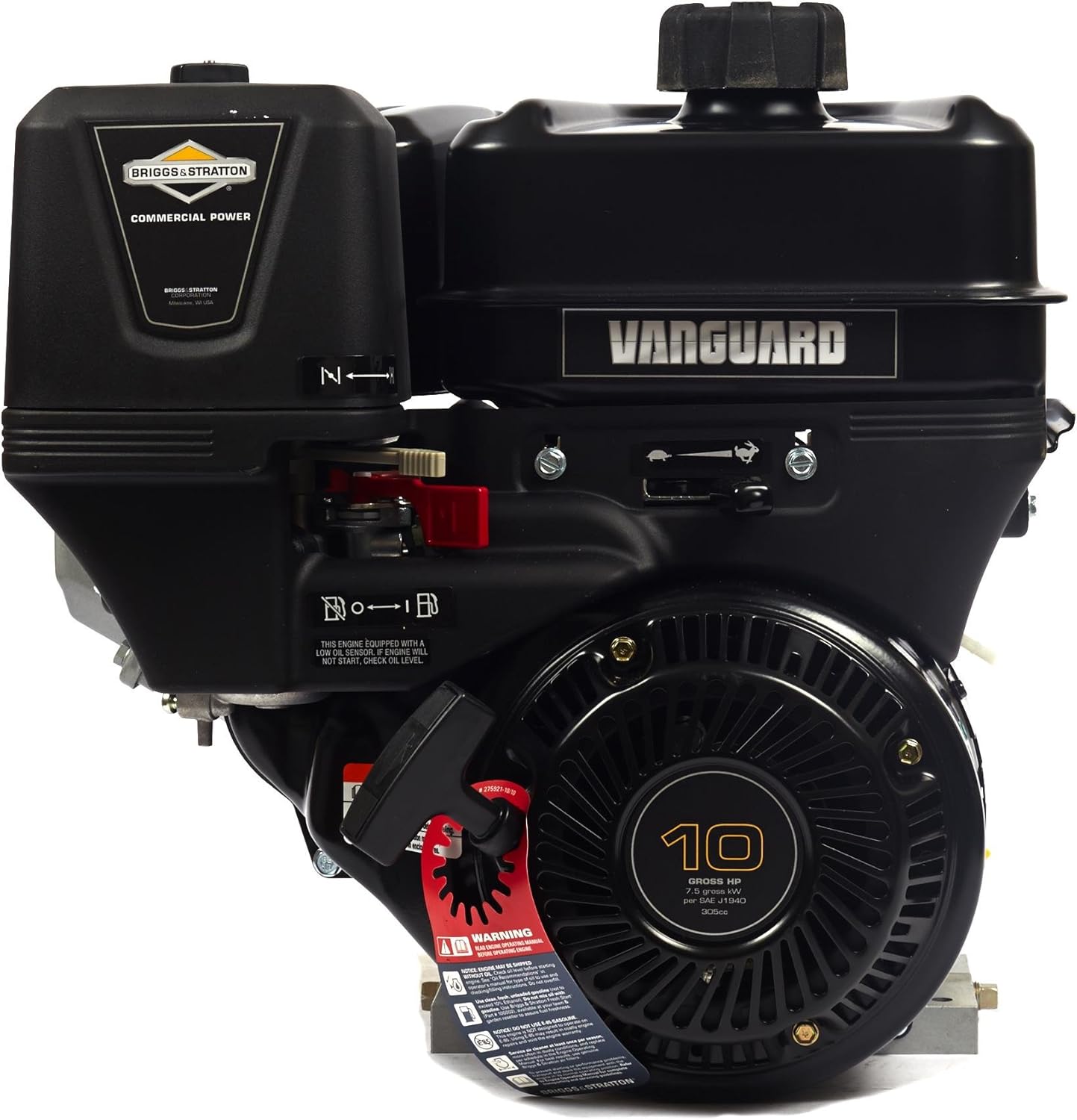 Briggs & Stratton 19L232-0036-F1 305cc 10.0 Gross HP Vanguard Engine with a 1-Inch Diameter by 2-29/32-Inch Crankshaft Tapped 3/8-24-Inch