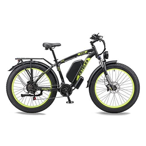 1000W/2000W Electric Bike for Adults Electric Bicycle Electric Mountain Bike with 48V 17.5AH/23AH Removable Battery 26" Fat Tire Ebike 21-Speed Gears Hydraulic Disc Brake Electric City Bike