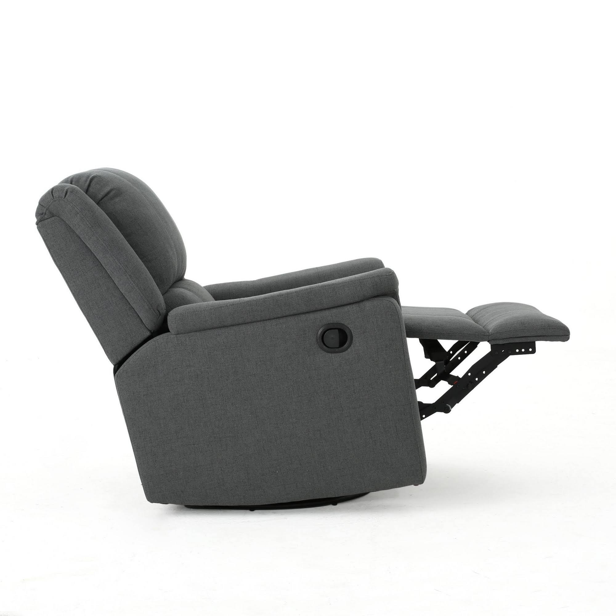 Christopher Knight Home Jennette Fabric Swivel Gliding Recliner by, Gray