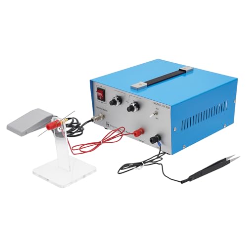 Jewelry Welding Machine 80A 110V Jewelry Spot Welder Gold Silver Platinum Welding Machine 390W Electric Soldering Machine Professional Precise Jewelry Spot Welder with Foot Pedal
