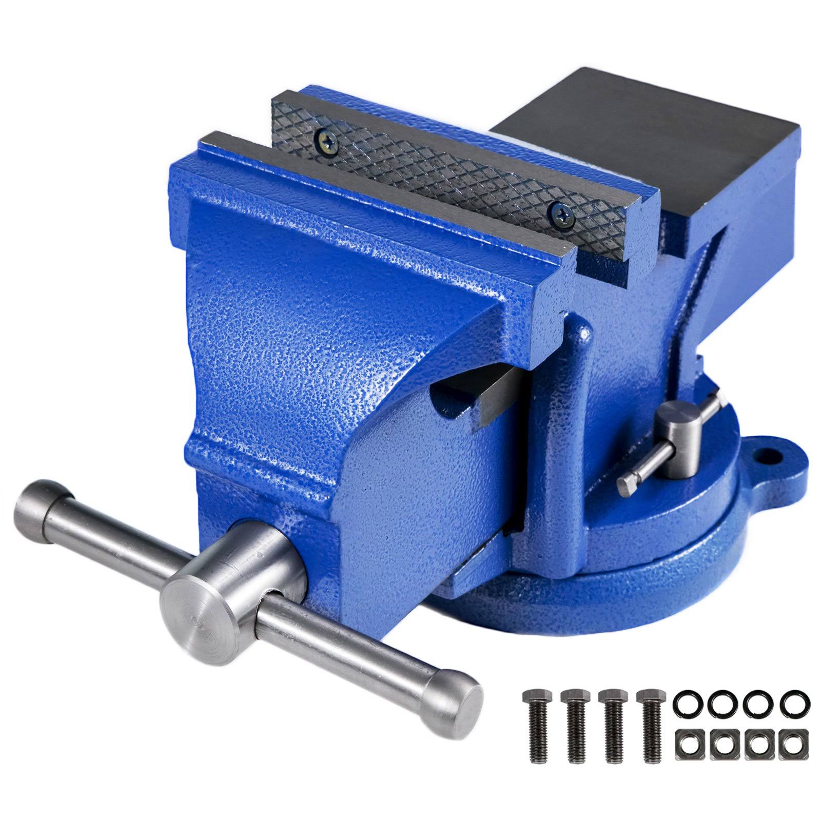 Vevor Bench Vise 6 inch Multipurpose Vise KN20 360-Degree Rotation Heavy Duty 40lbs Vise Cast Iron Swivel Base with Anvil Vise G