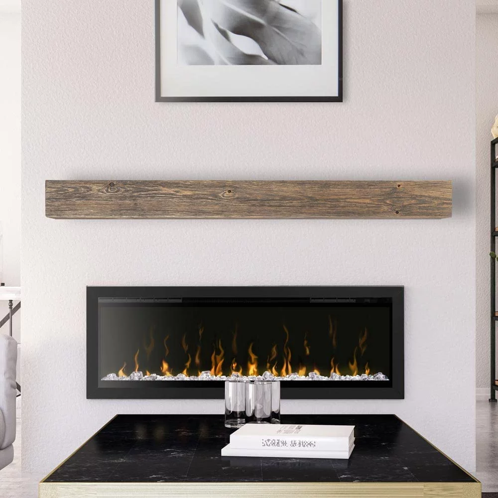 Mantels Direct Vail 60-in x 6-in Farmhouse Wood Fireplace Mantel Shelf -Driftwood