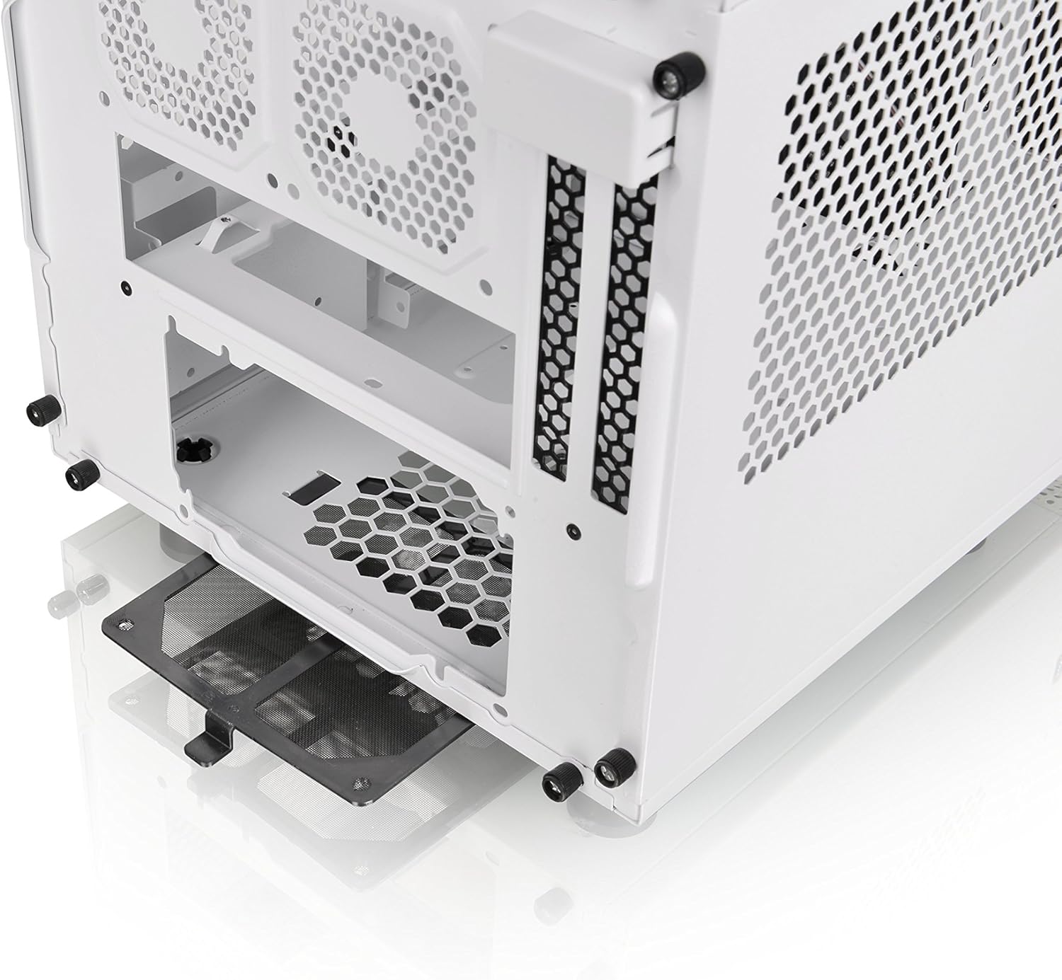 Thermaltake Core V1 Snow Edition SPCC Mini ITX Cube Computer Chassis CA-1B8-00S6WN-01, White