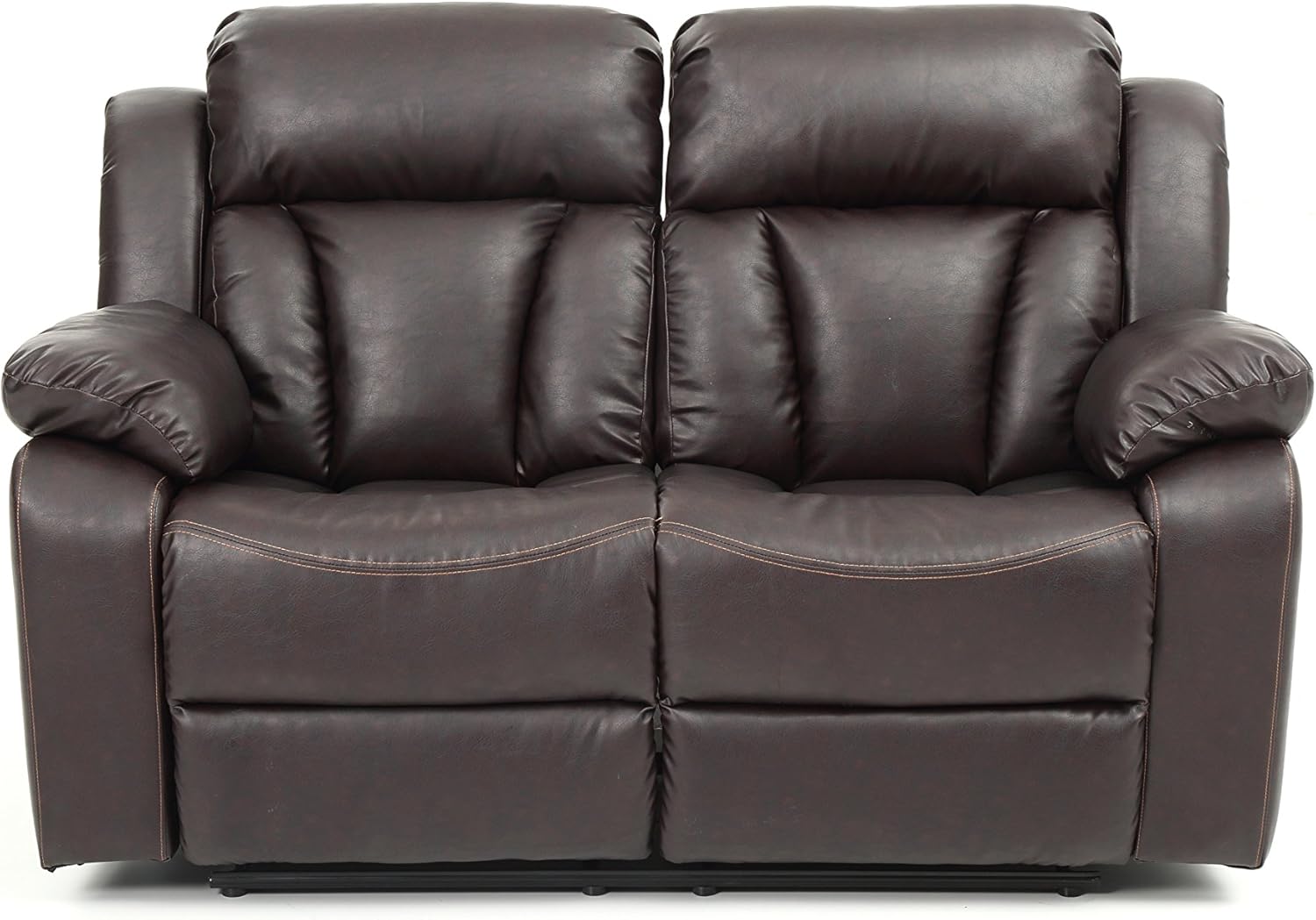 Glory Furniture Reclining Love seat, Brown Faux Leather