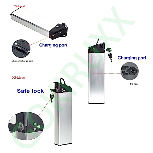 Folding Ebike Battery 48V 10.4Ah 12Ah 13Ah 14Ah 15Ah 17.5Ah Electric Bike Lithium Battery for 350W 450W 500W 750W Built-in Foldable Bicycle Li-ion Battery Pack Replaceable
