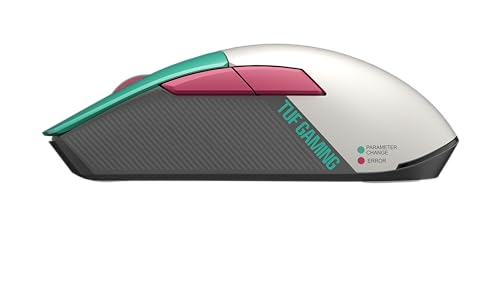 TUF Gaming Mini Wireless Mouse Hatsune Miku Edition- lightweight, ambidextrous 65g wireless gaming mouse with tri-mode connectivity, 12,000dpi sensor, and 100million-click lifespan mechanical switches