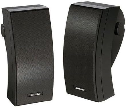 251 Outdoor Environmental Speakers (Pair), Black with Music Amplifier