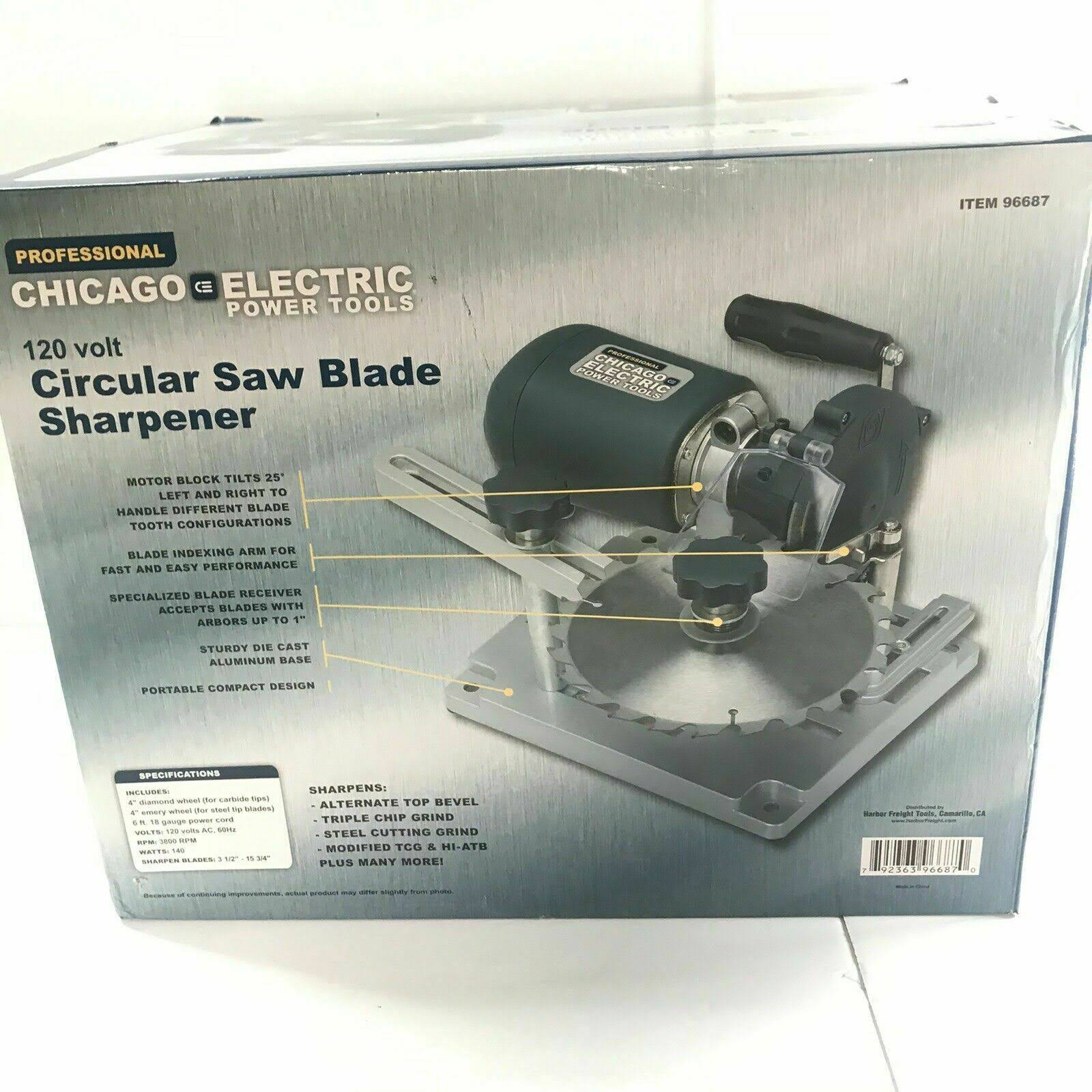 Chicago Electric 120 Volt Circular Saw Blade Sharpener