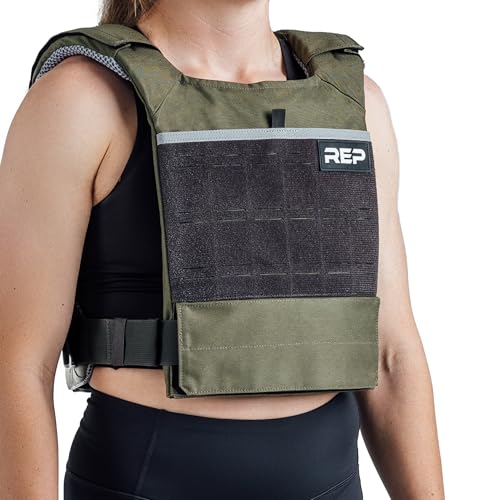 REP Fitness Strata Weight Vest, 2 Removable Plate Options for Unisex, Men & Women, Wearable, Weighted for Strength Training, Muscle Building, CrossFit, Running, Gym Exercise, Adjustable Sizing