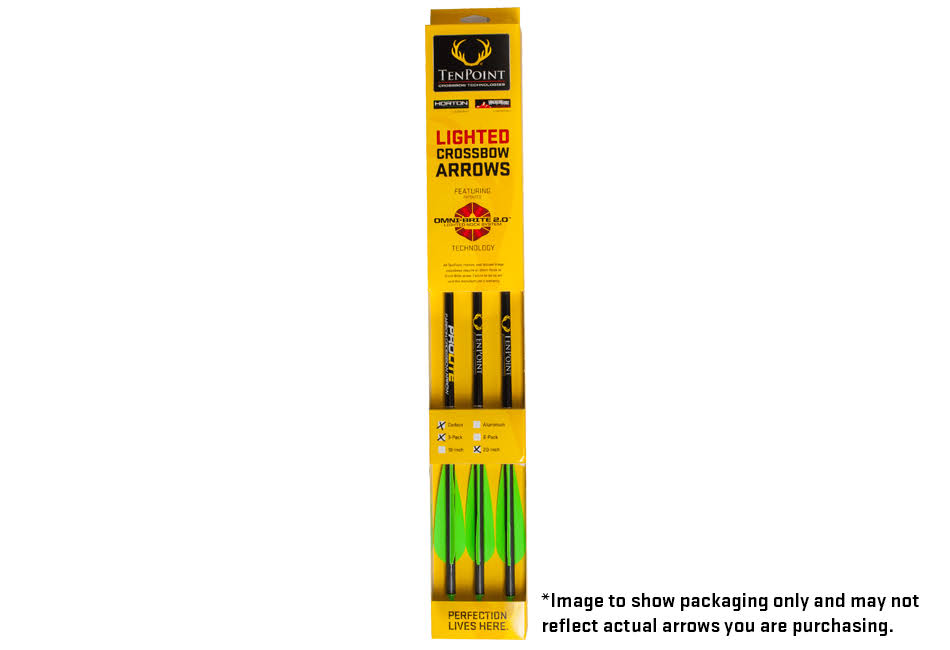 Tenpoint Crossbow Technologies Omni-Brite 2.0 Lighted 20 Arrows Carbon 3 Pack