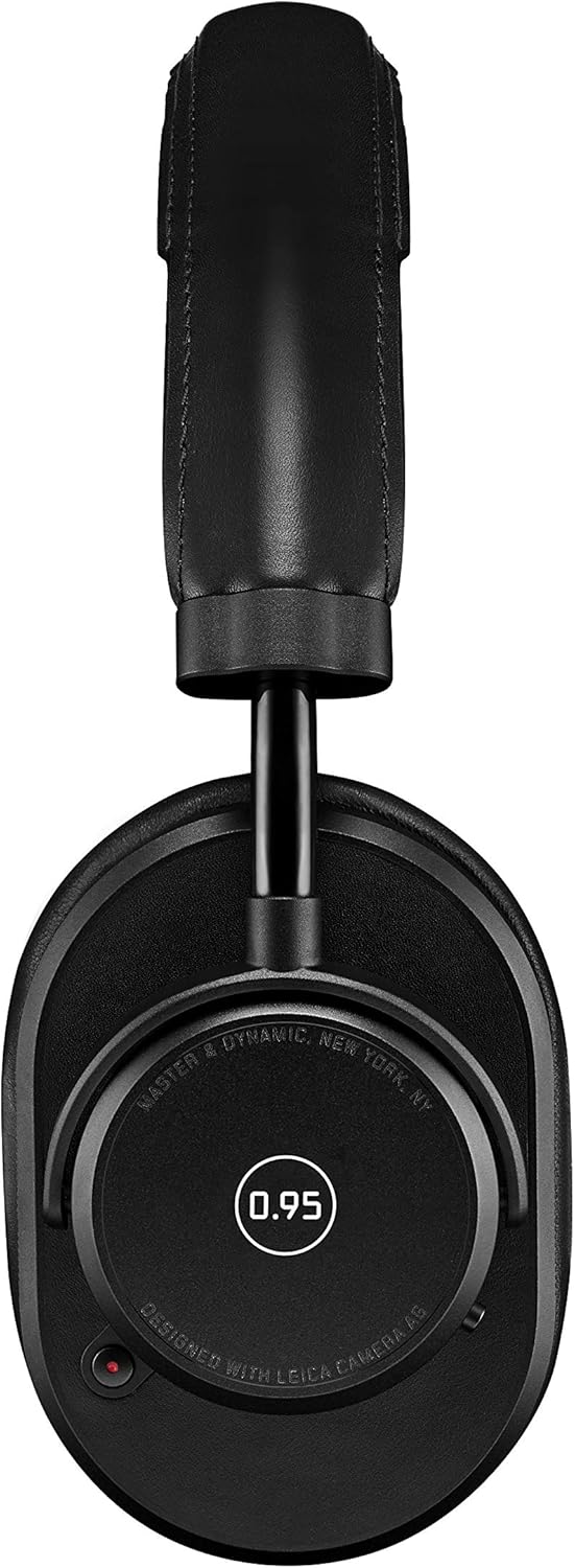 Master & Dynamic MW65 Active Noise-Cancelling (ANC) Wireless Headphones �C Bluetooth Over-Ear Headphones with Mic, Leica -Black