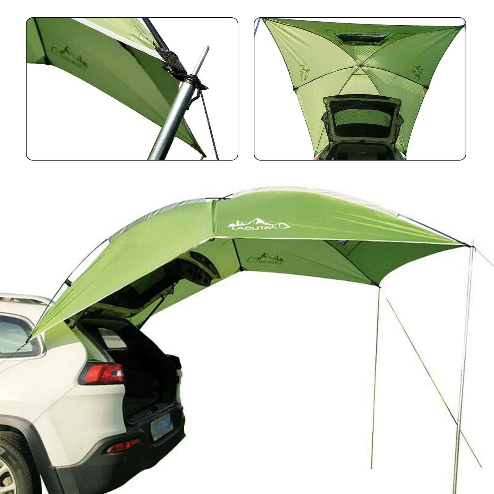 Miumaeov Car SUV Truck Tent Shelter Awning Rooftop Outdoor Camping Canopy Sunshade 9.18X6.2ft
