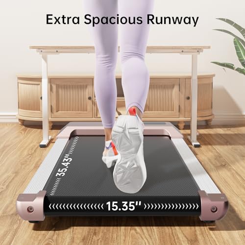 Superun Walking Pad, Under Desk Walking Pad Treadmills for Home & Office, 2 in 1 Walking Treadmill, Portable Mini Treadmill with Remote Control & Smart Motion APP, 265 Lbs Capacity, Installation Free