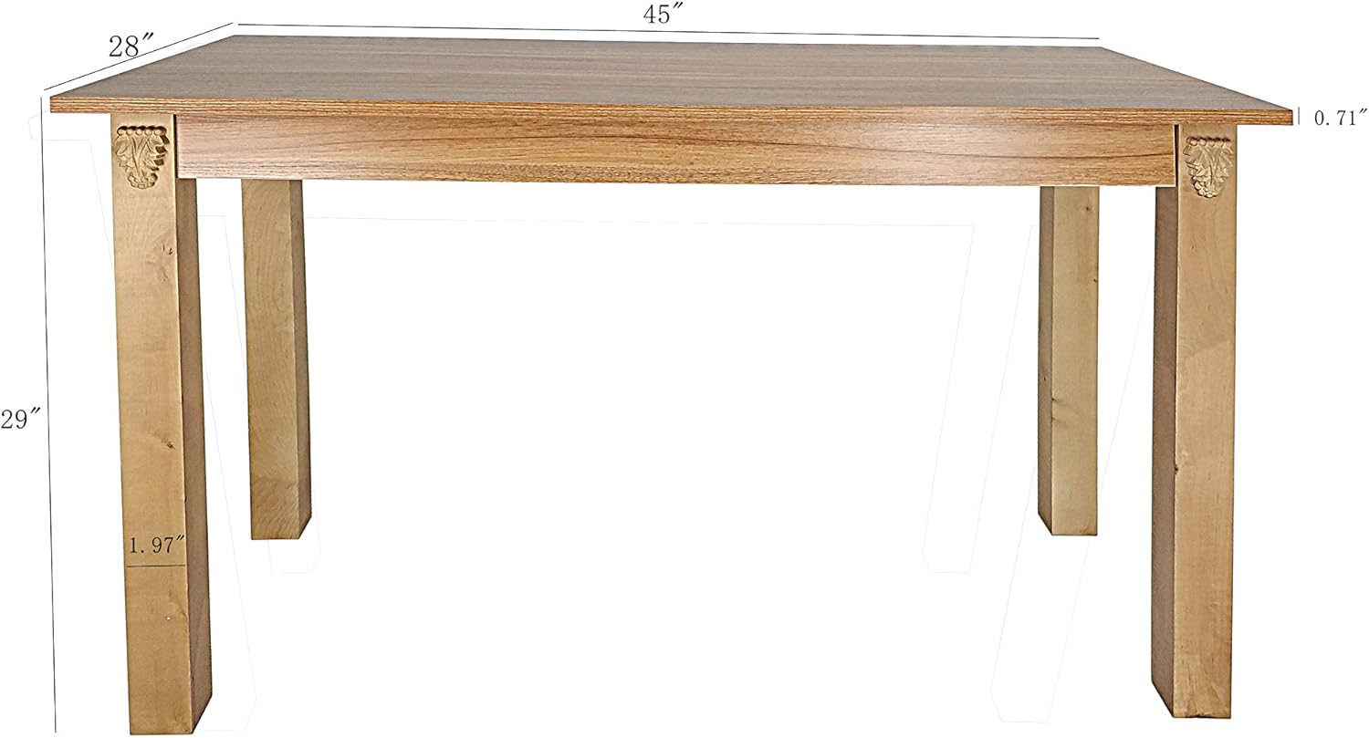 FixtureDisplays HOLYS 45" L x 28" D x 29" H Church Holy Communion Table Christian Wood Table Breakfast Writing Desk in Remembrance of Me 11462-PLAIN-NPF