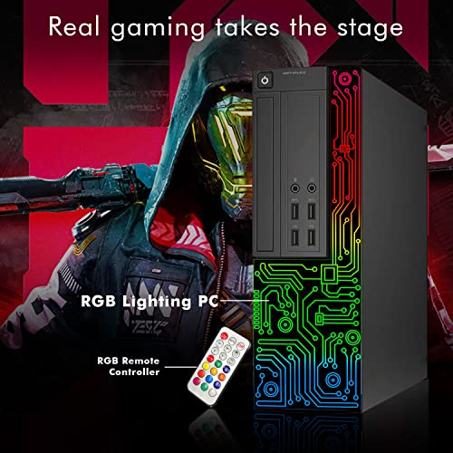 Dell Gaming OptiPlex Desktop RGB Computer PC, Intel Core i7, GeForce GT 1030 2GB GDDR5, 16GB RAM, 512GB SSD, 24 Inch HDMI Monitor, Keyboard Mouse and Headset, WiFi, Windows 10 Pro (Renewed)