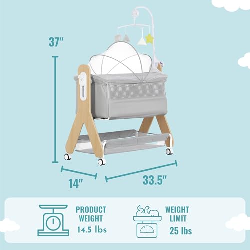 Horton Bassinet and Bedside Sleeper in Black