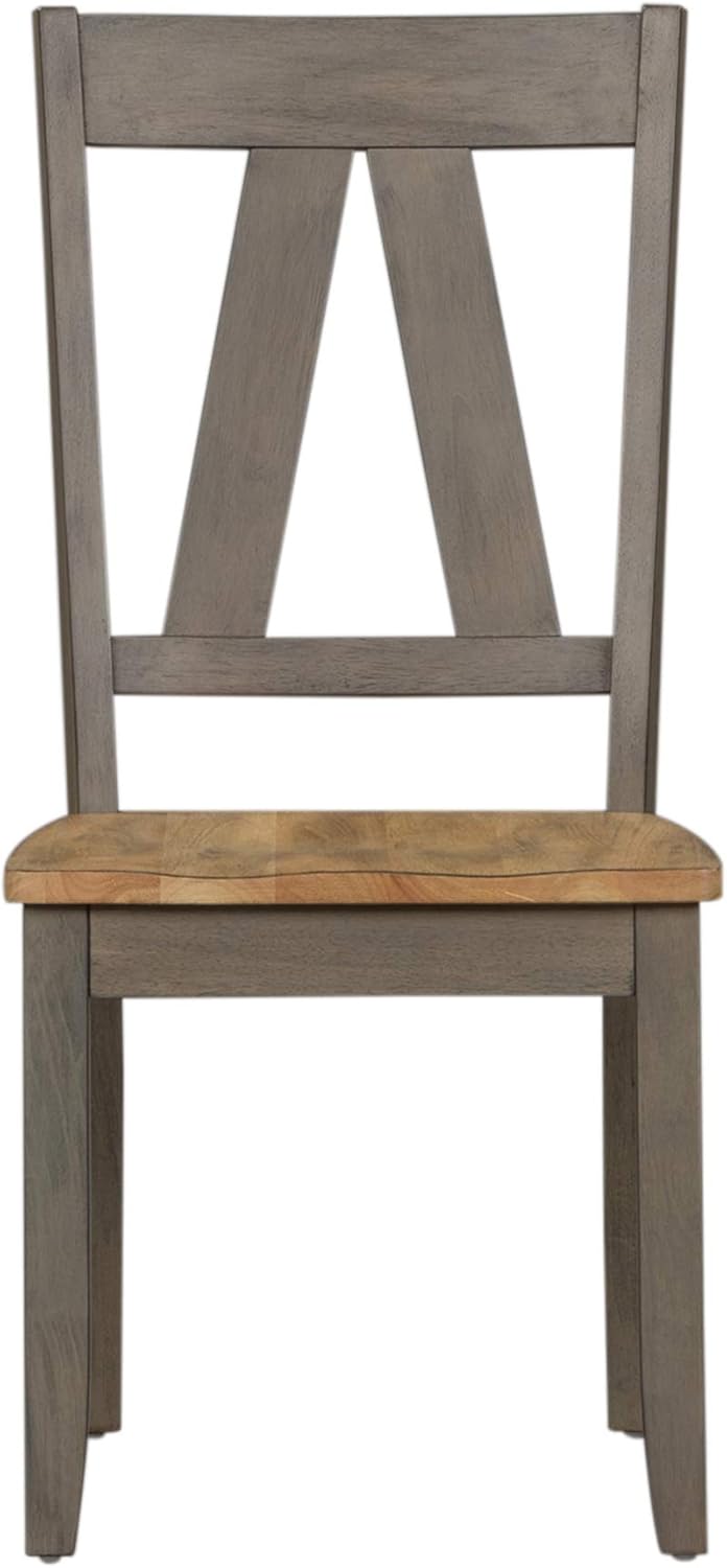 Liberty Furniture Industries Lindsey Farm 7 Piece Trestle Table Set, W38 x D78 x H30, Gray