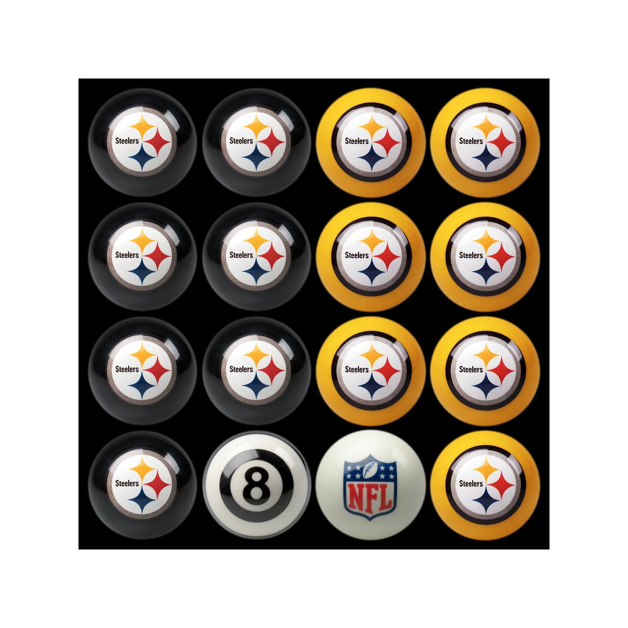 Imperial Home vs. Away Billiard Ball Set -Pittsburgh Steelers