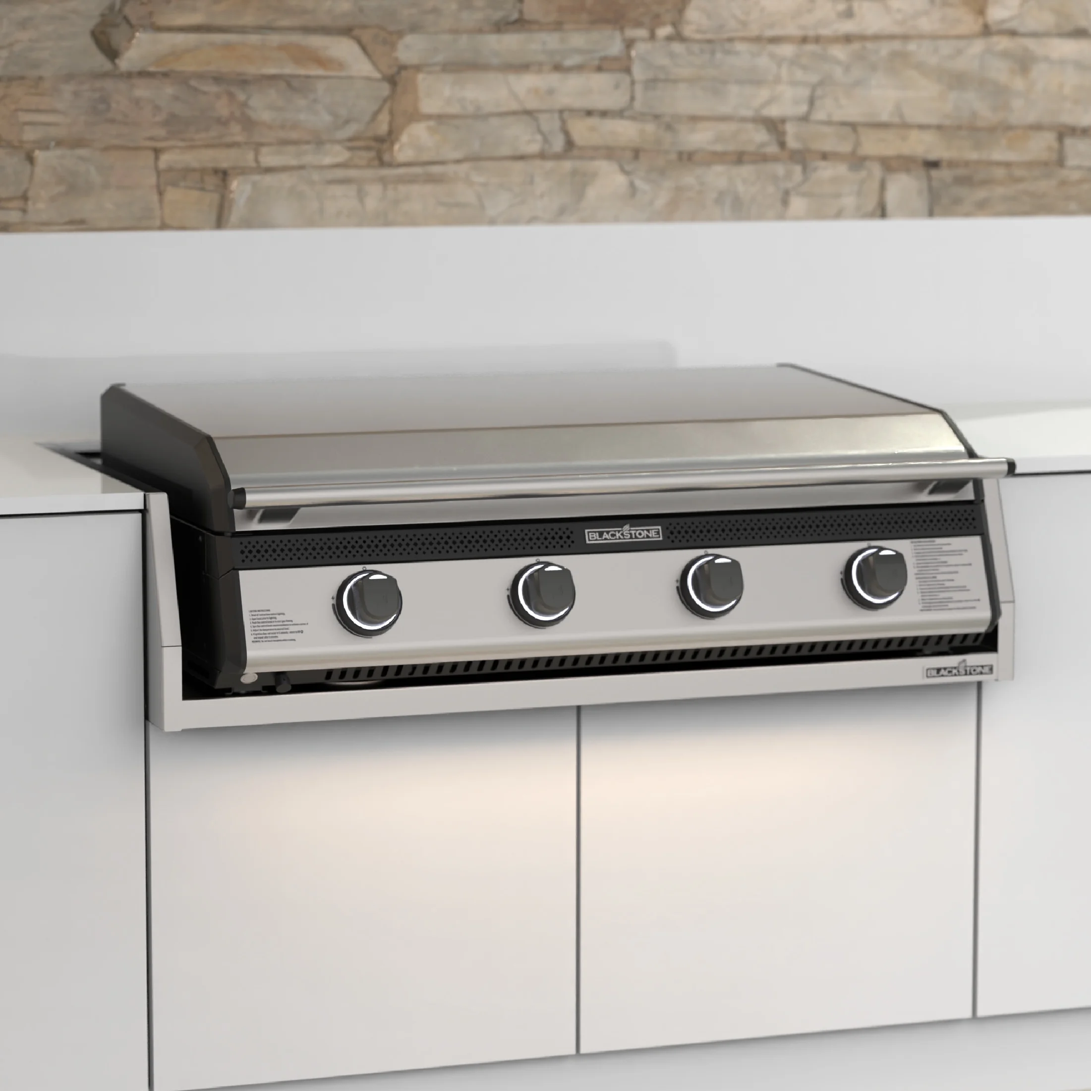 Blackstone Stainless Steel 36" Built-In Griddle with Hood and Stainless Steel Insulation Jacket