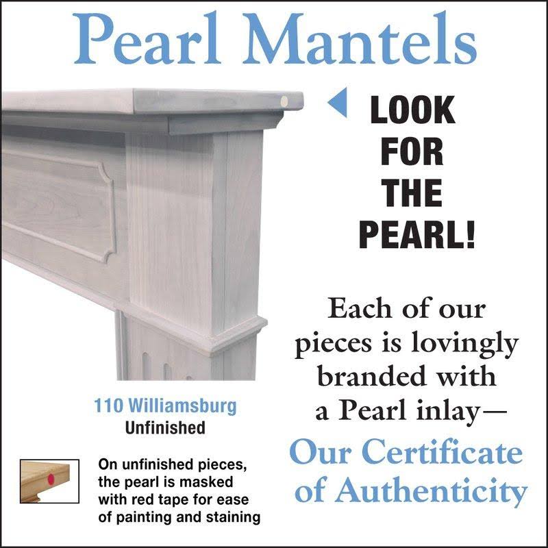 Pearl Mantels Williamsburg 56 inch Fireplace Mantel Unfinished