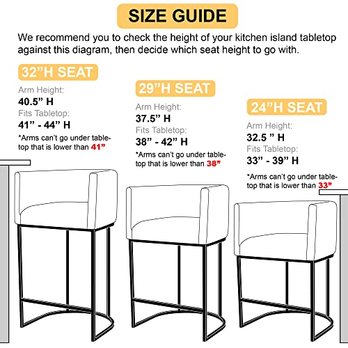 Contemporary Cream Linen Bar Stools Set of 3, 29" Upholstered Fabric Counter Height Barstools Kitchen Counter Island Stools with Screwed Together Golden Metal Base