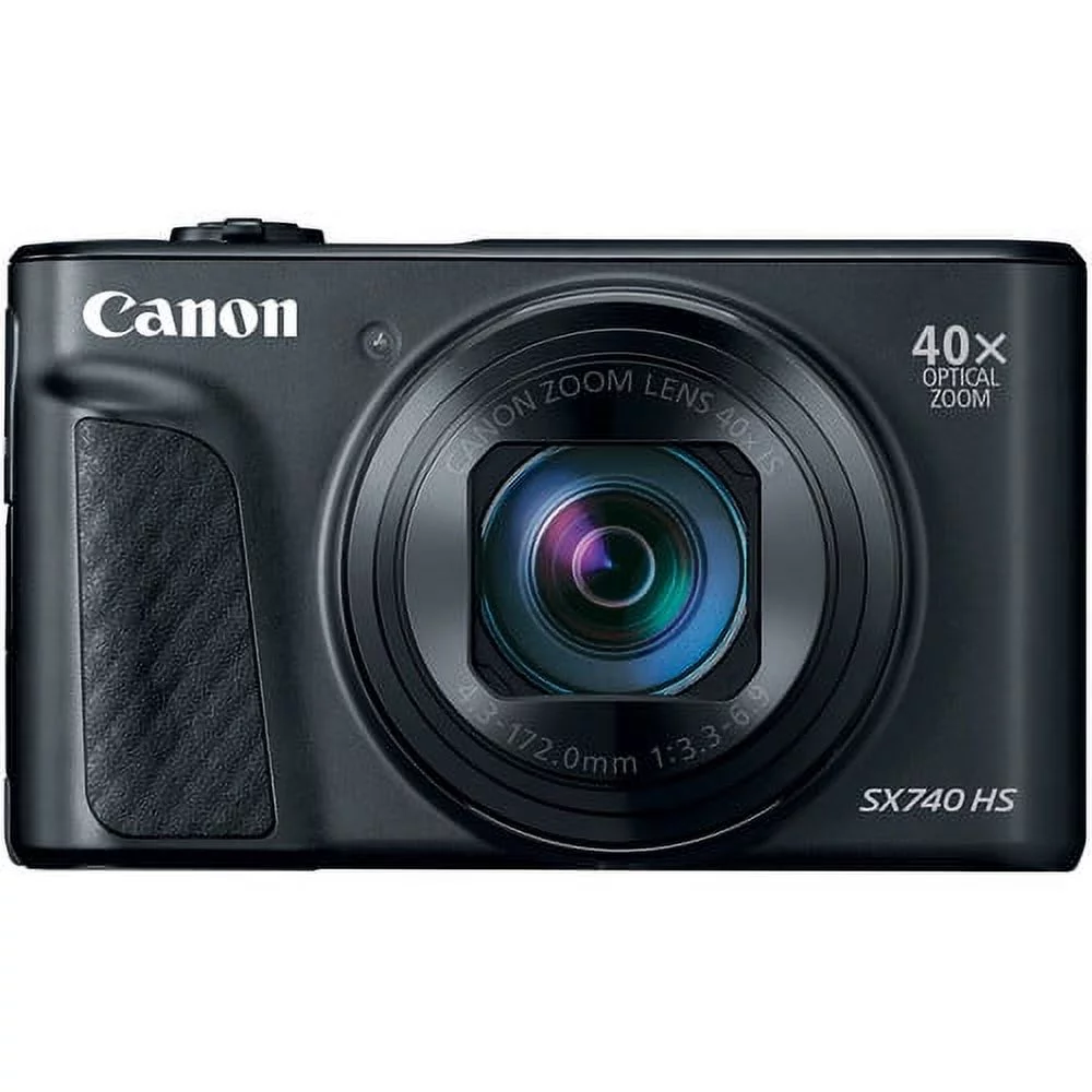 Canon PowerShot SX740 HS Digital Camera (Black) with 64 GB Memory Card